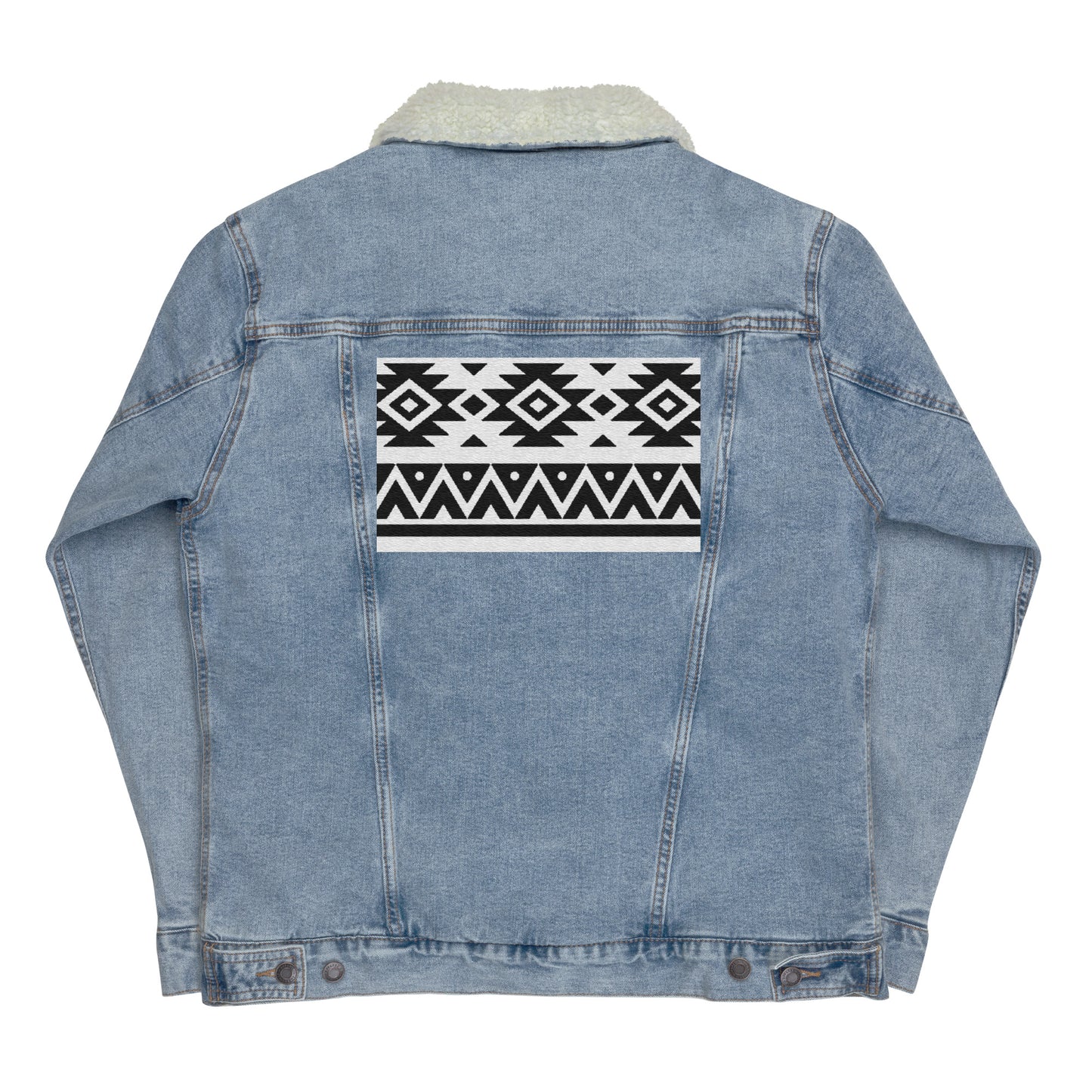 First nation denim sherpa jacket